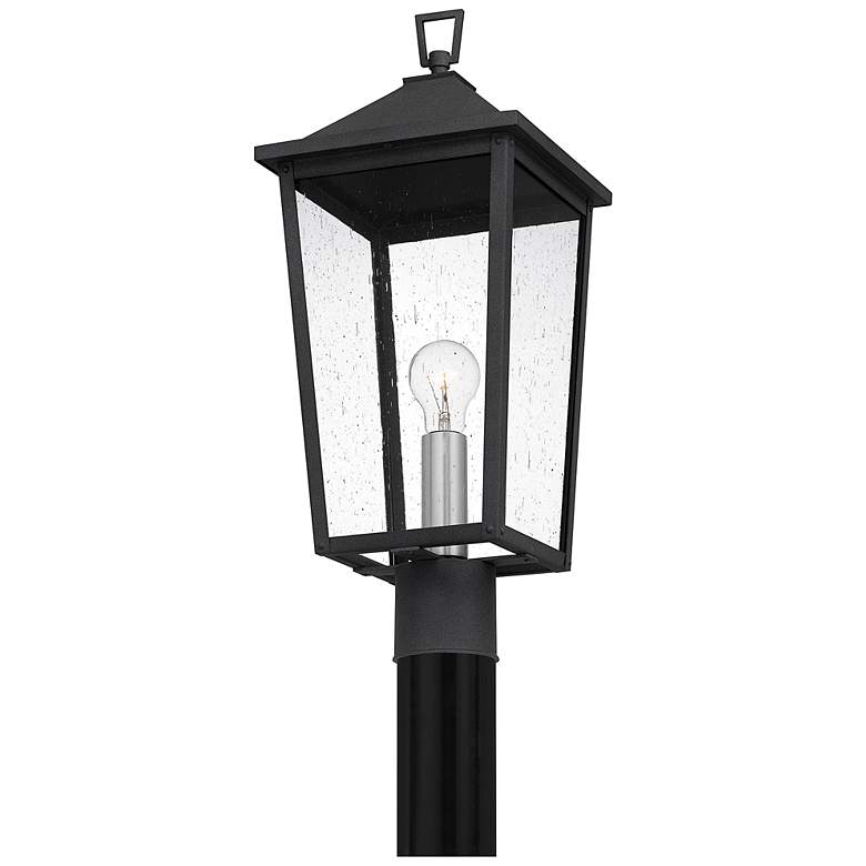 Image 5 Quoizel Stoneleigh 22 inch High Mottled Black Outdoor Post Mount Light more views