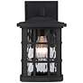 1_Quoizel Stonington 10 1/2" High Matte Black Outdoor Wall Light