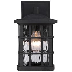 Quoizel Stonington 10 1/2" High Matte Black Outdoor Wall Light