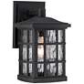 2_Quoizel Stonington 10 1/2" High Matte Black Outdoor Wall Light more views