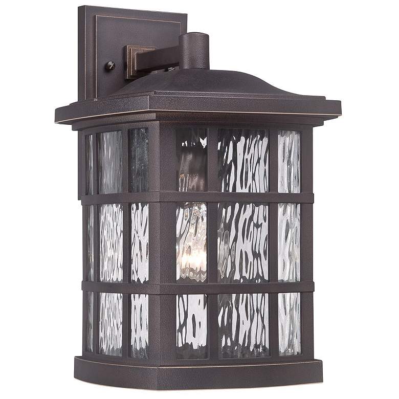 Image 1 Quoizel Stonington 15 1/2" High Bronze Outdoor Wall Light