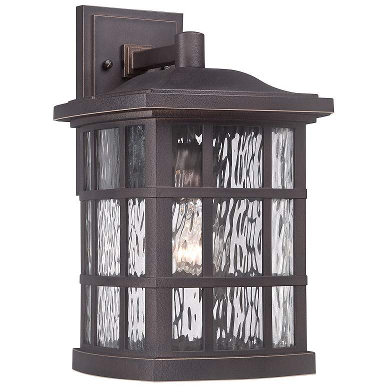 Image 1 Quoizel Stonington 15 1/2 inch High Bronze Outdoor Wall Light