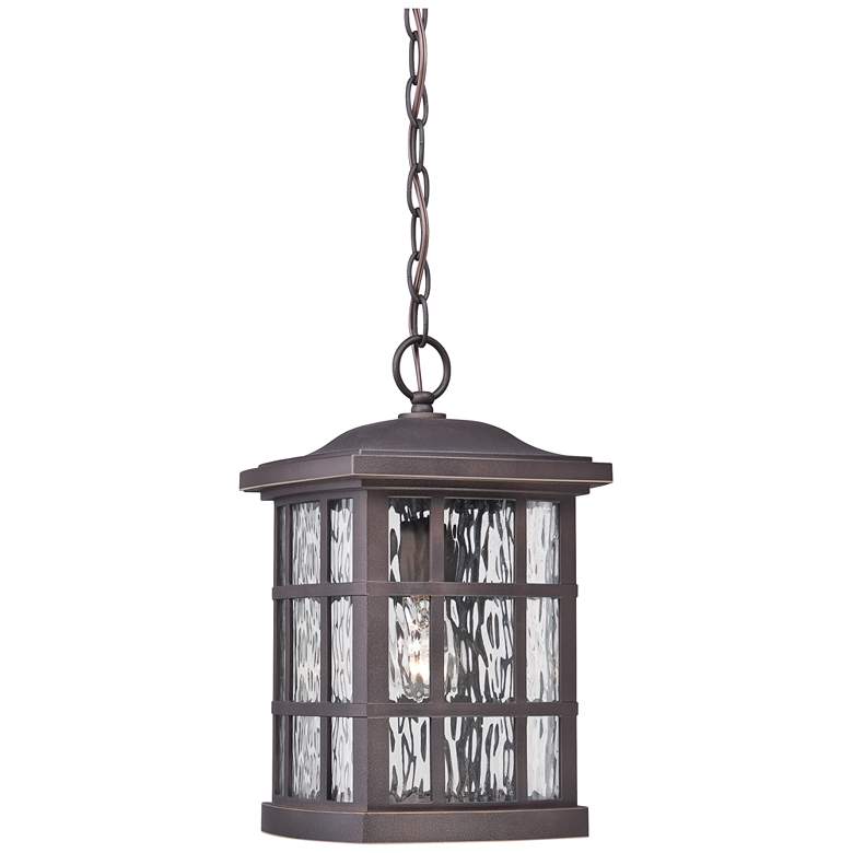 Image 1 Quoizel Stonington 15 inch High Bronze Outdoor Hanging Light