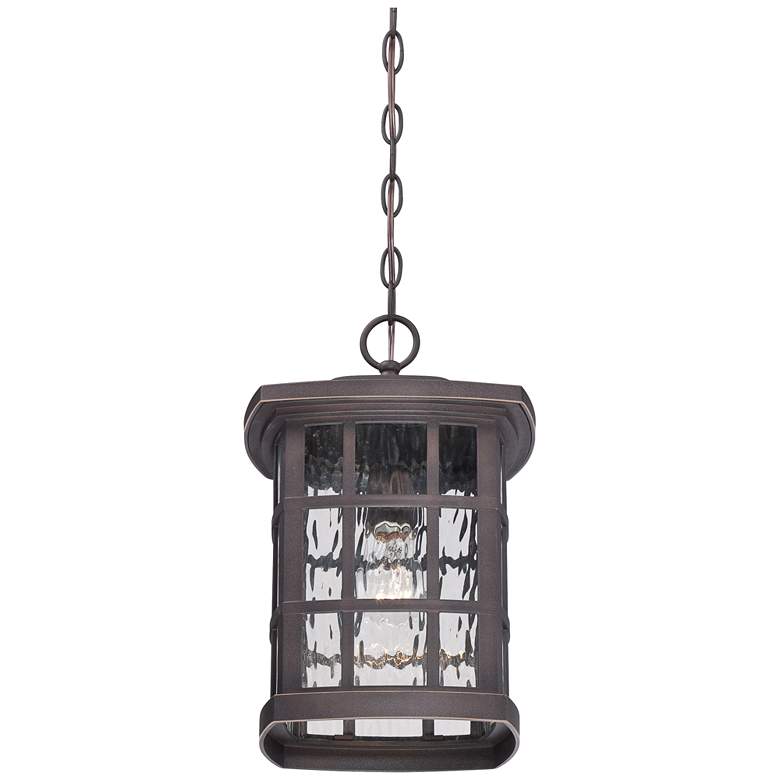 Image 4 Quoizel Stonington 15 inch High Bronze Outdoor Hanging Light more views