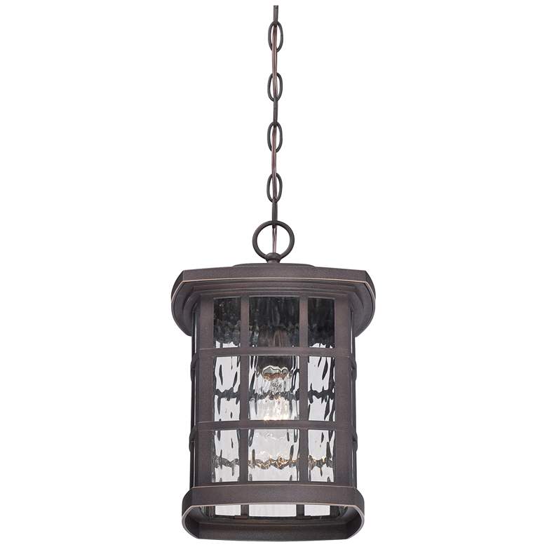 Image 4 Quoizel Stonington 15" High Bronze Outdoor Hanging Light more views