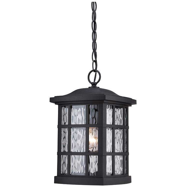 Image 1 Quoizel Stonington 15" High Matte Black Outdoor Hanging Light