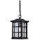 Quoizel Stonington 15" High Matte Black Outdoor Hanging Light