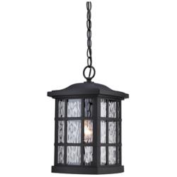 Quoizel Stonington 15" High Matte Black Outdoor Hanging Light