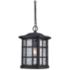 Quoizel Stonington 15" High Matte Black Outdoor Hanging Light