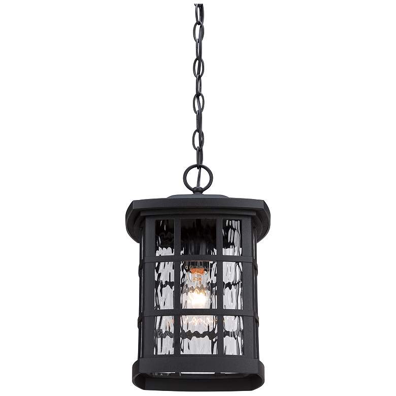 Image 4 Quoizel Stonington 15" High Matte Black Outdoor Hanging Light more views