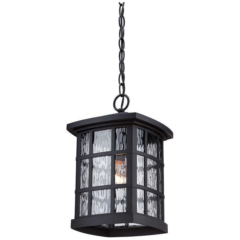 Image 5 Quoizel Stonington 15" High Matte Black Outdoor Hanging Light more views