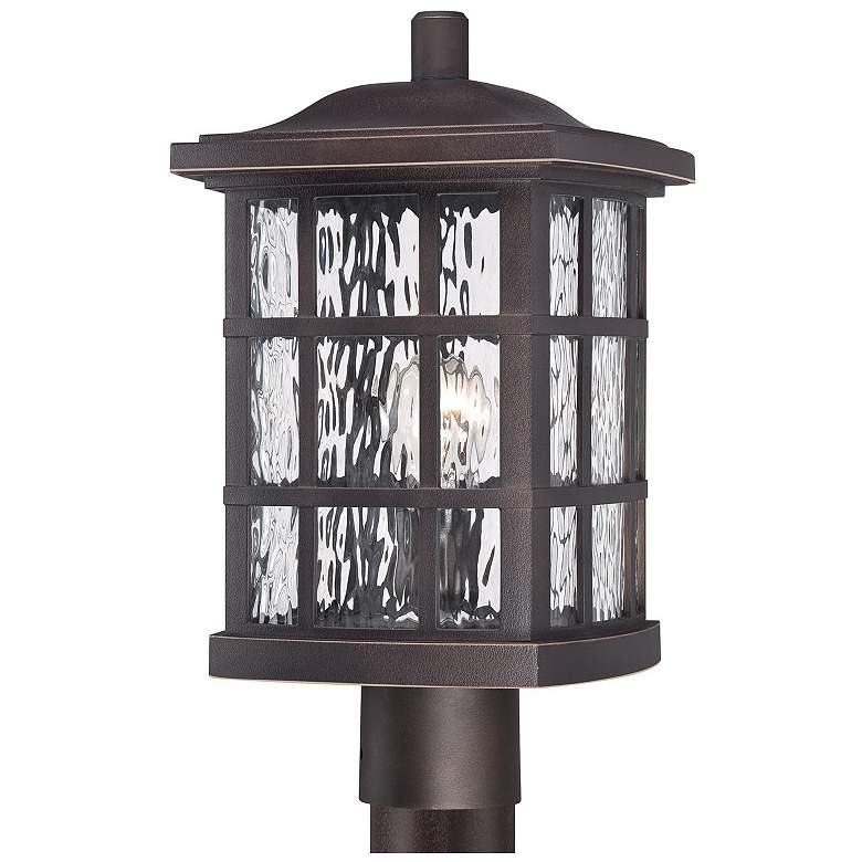 Image 1 Quoizel Stonington 16 1/2" High Bronze Outdoor Post Light