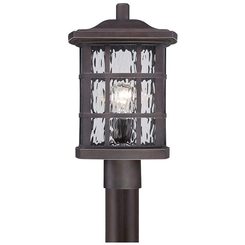 Image 2 Quoizel Stonington 16 1/2 inch High Bronze Outdoor Post Light more views