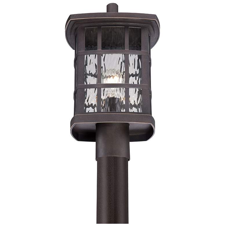 Image 3 Quoizel Stonington 16 1/2 inch High Bronze Outdoor Post Light more views