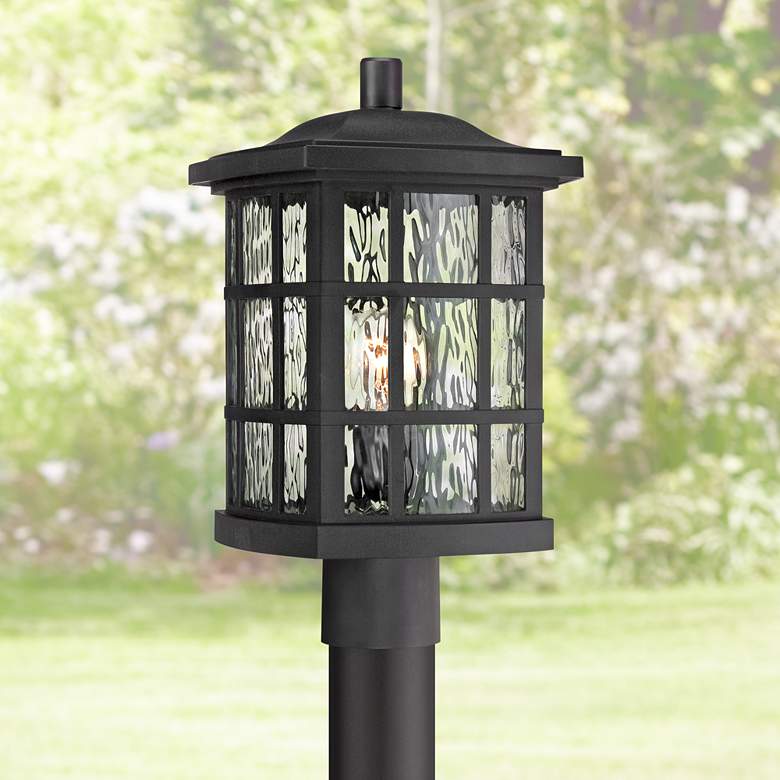 Image 1 Quoizel Stonington 16 1/2" Matte Black Outdoor Post Light