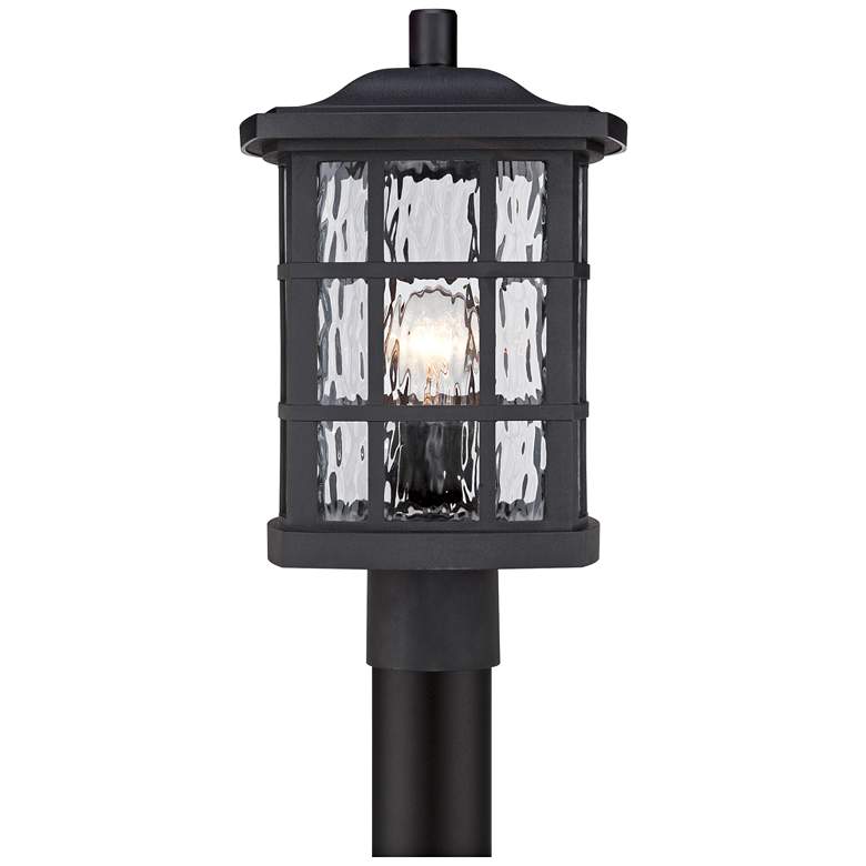 Image 3 Quoizel Stonington 16 1/2" Matte Black Outdoor Post Light more views