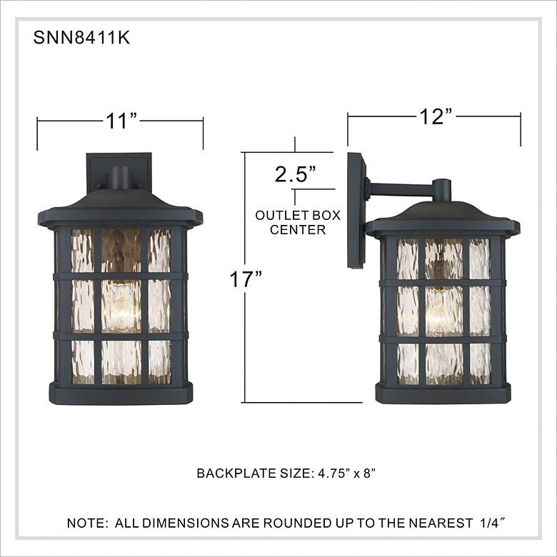 Image 5 Quoizel Stonington 17" High Matte Black Outdoor Wall Light more views