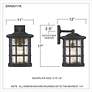 5_Quoizel Stonington 17" High Matte Black Outdoor Wall Light more views