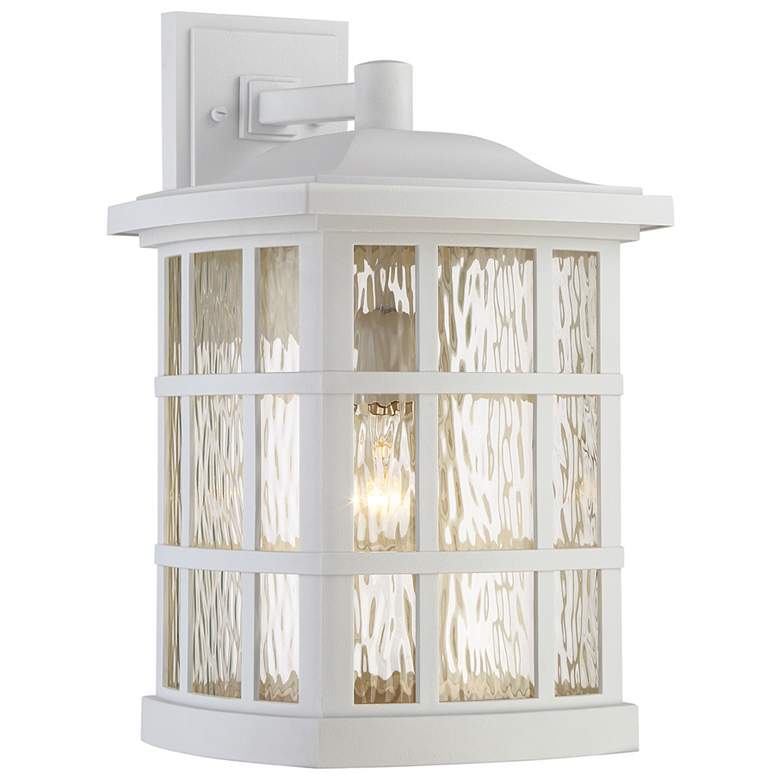 Image 1 Quoizel Stonington 17" High White Lustre Outdoor Wall Light