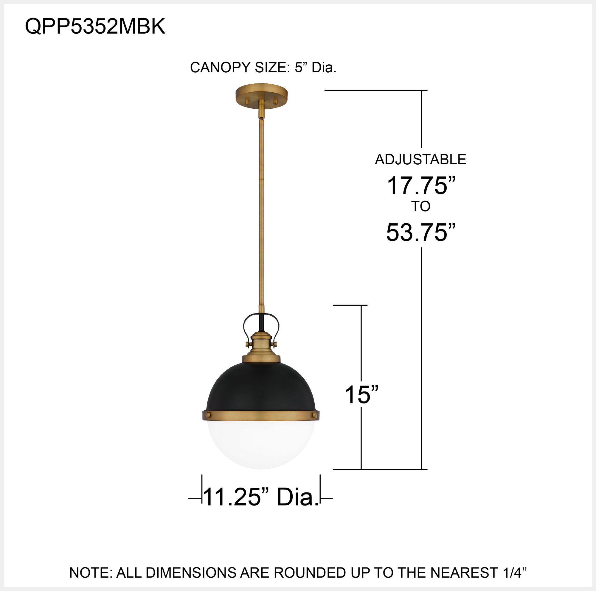 Quoizel Sullivan 11 1/4" Wide Matte Black Brass Mini Pendant