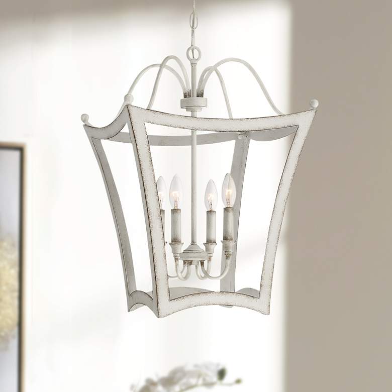 Image 1 Quoizel Summerford 16 1/4" W Antique White 4-Light Pendant