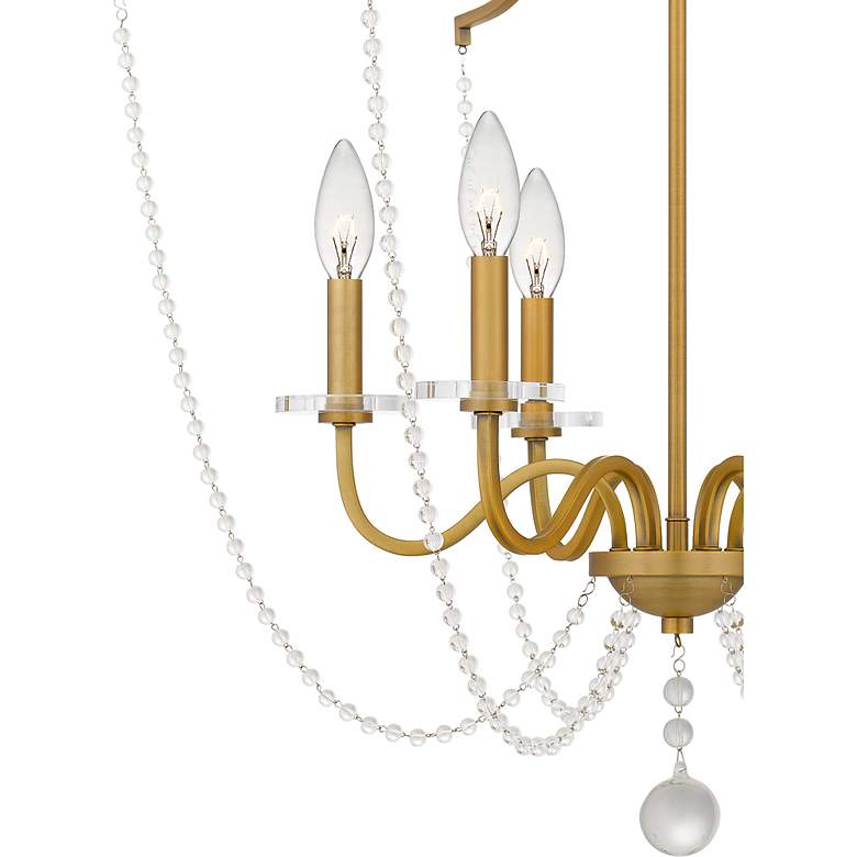 Image 7 Quoizel Sunday 28" Wide Aged Brass 6-Light Chandelier more views