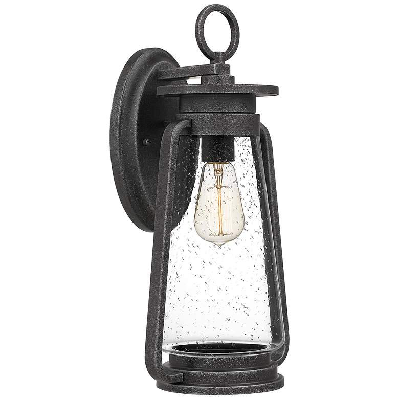 Quoizel Sutton 17 1/2&quot; High Speckled Black Outdoor Wall Light