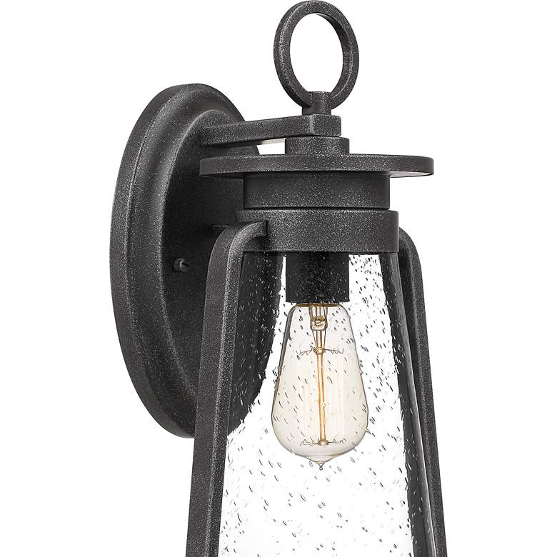 Quoizel Sutton 17 1/2&quot; High Speckled Black Outdoor Wall Light more views
