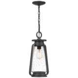 Quoizel Sutton 17 1/4&quot; High Speckled Black Outdoor Hanging Light