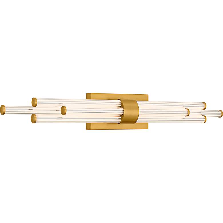 Image 3 Quoizel Talbott 32" Wide Brushed Gold LED Bath Light more views