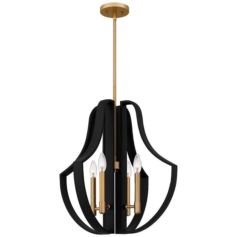 Image 2 Quoizel Talia 22" Wide 4-Light Matte Black Pendant Light