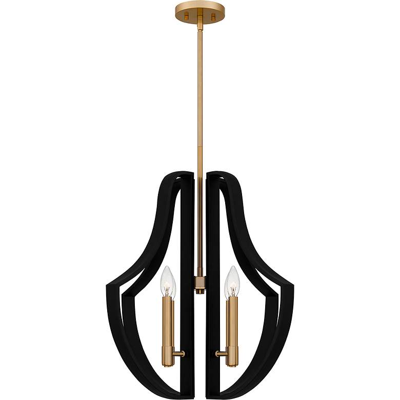 Image 4 Quoizel Talia 22" Wide 4-Light Matte Black Pendant Light more views