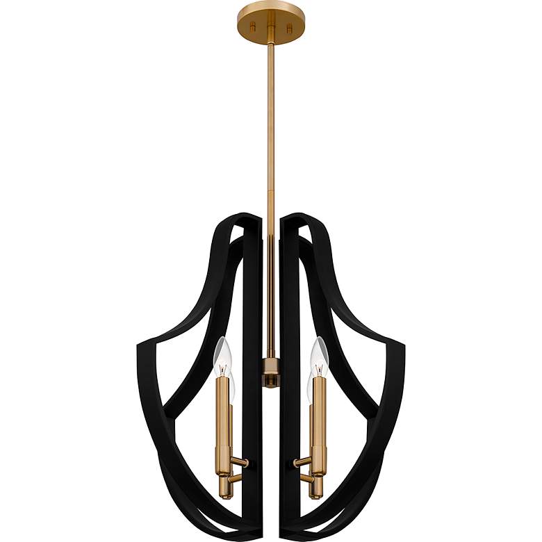 Image 5 Quoizel Talia 22" Wide 4-Light Matte Black Pendant Light more views