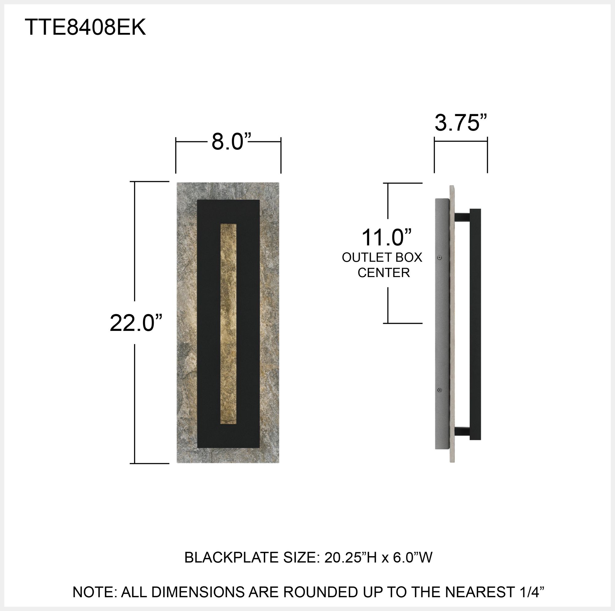 Quoizel Tate 22" High Earth Black LED Outdoor Wall Light