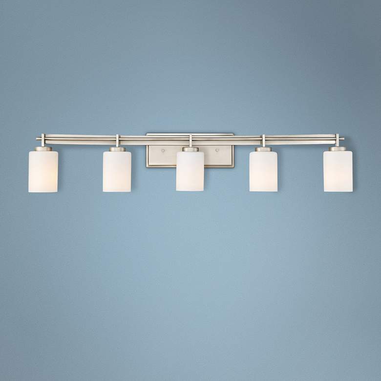 Image 1 Quoizel Taylor 40 1/2" Wide Antique Nickel Bath Light