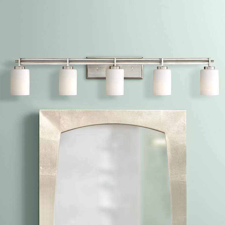 Image 1 Quoizel Taylor 40 1/2 inch Wide Brushed Nickel Bath Light