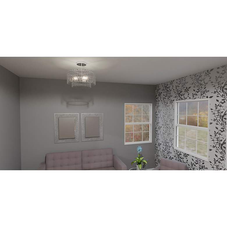 Image 3 Quoizel Tayshia 18"W Polished Chrome 3-Light Ceiling Light more views