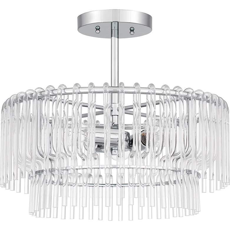 Image 4 Quoizel Tayshia 18"W Polished Chrome 3-Light Ceiling Light more views