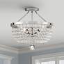 Quoizel Teresa 16"W Polished Nickel and Glass Ceiling Light