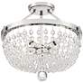 Quoizel Teresa 16"W Polished Nickel and Glass Ceiling Light