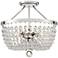 Quoizel Teresa 18"W Polished Nickel and Glass Ceiling Light