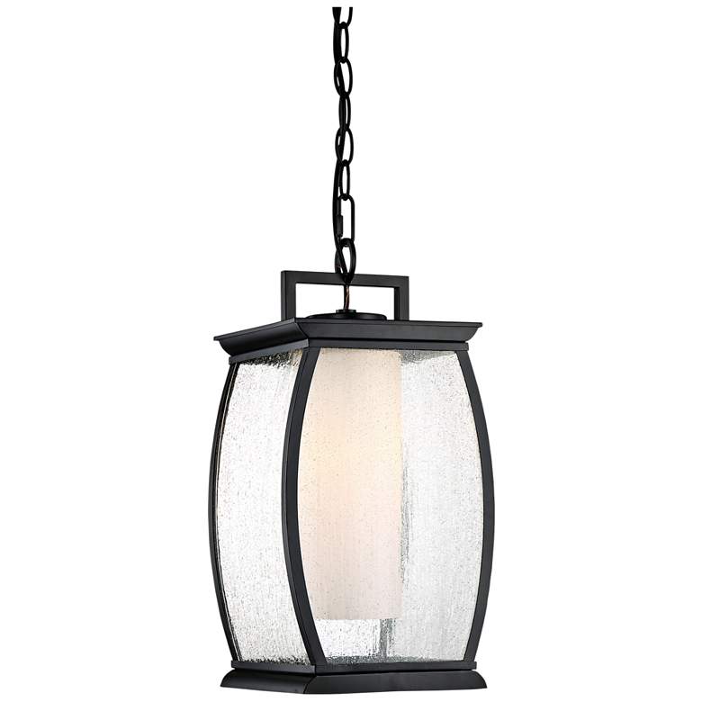 Image 1 Quoizel Terrace 17 inch High Mystic Black Outdoor Hanging Light