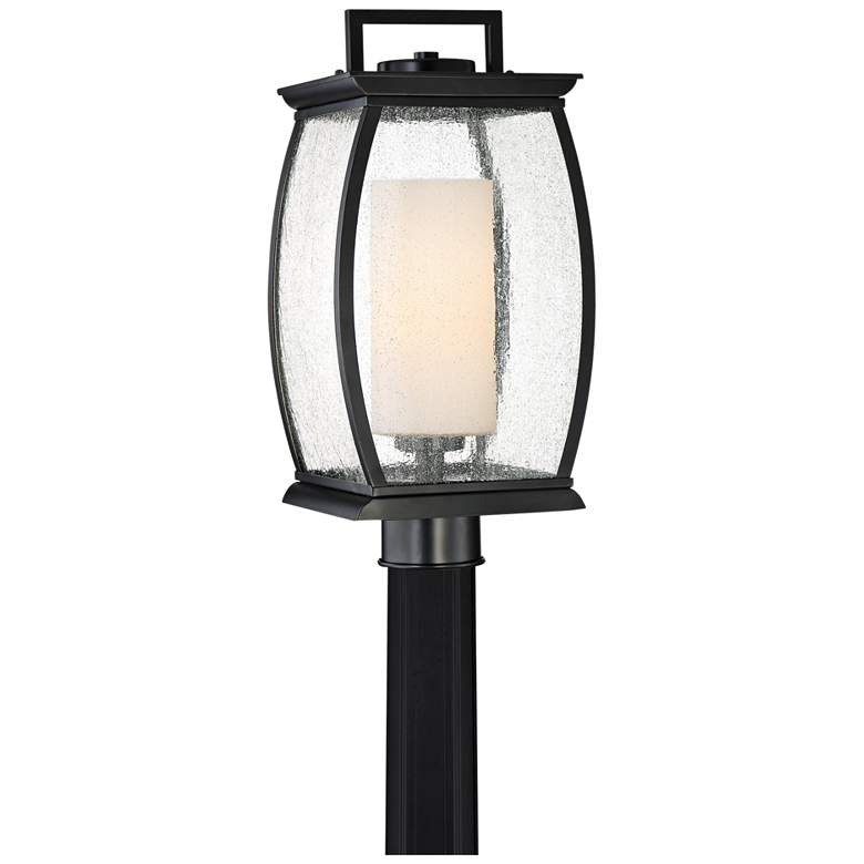 Image 1 Quoizel Terrace 17 inch High Mystic Black Outdoor Post Light