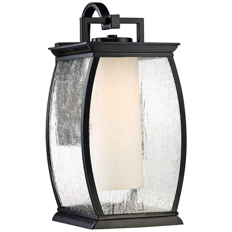 Image 1 Quoizel Terrace 17 inch High Mystic Black Outdoor Wall Light
