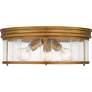 5_Quoizel Theodora 16"W Weathered Brass 3-Light Ceiling Light more views