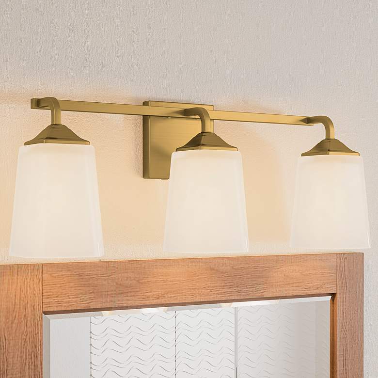 Image 1 Quoizel Thoresby 22" Wide Aged Brass 3-Light Bath Light