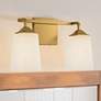 Quoizel Thoresby 8" High Aged Brass 2-Light Wall Sconce in scene