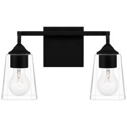 Quoizel Thoresby 8&quot; High Matte Black 2-Light Wall Sconce