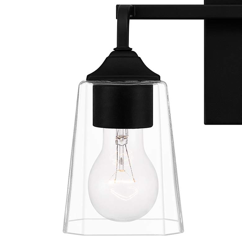 Image 4 Quoizel Thoresby 8" High Matte Black 2-Light Wall Sconce more views