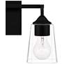 Quoizel Thoresby 8" High Matte Black 2-Light Wall Sconce in scene